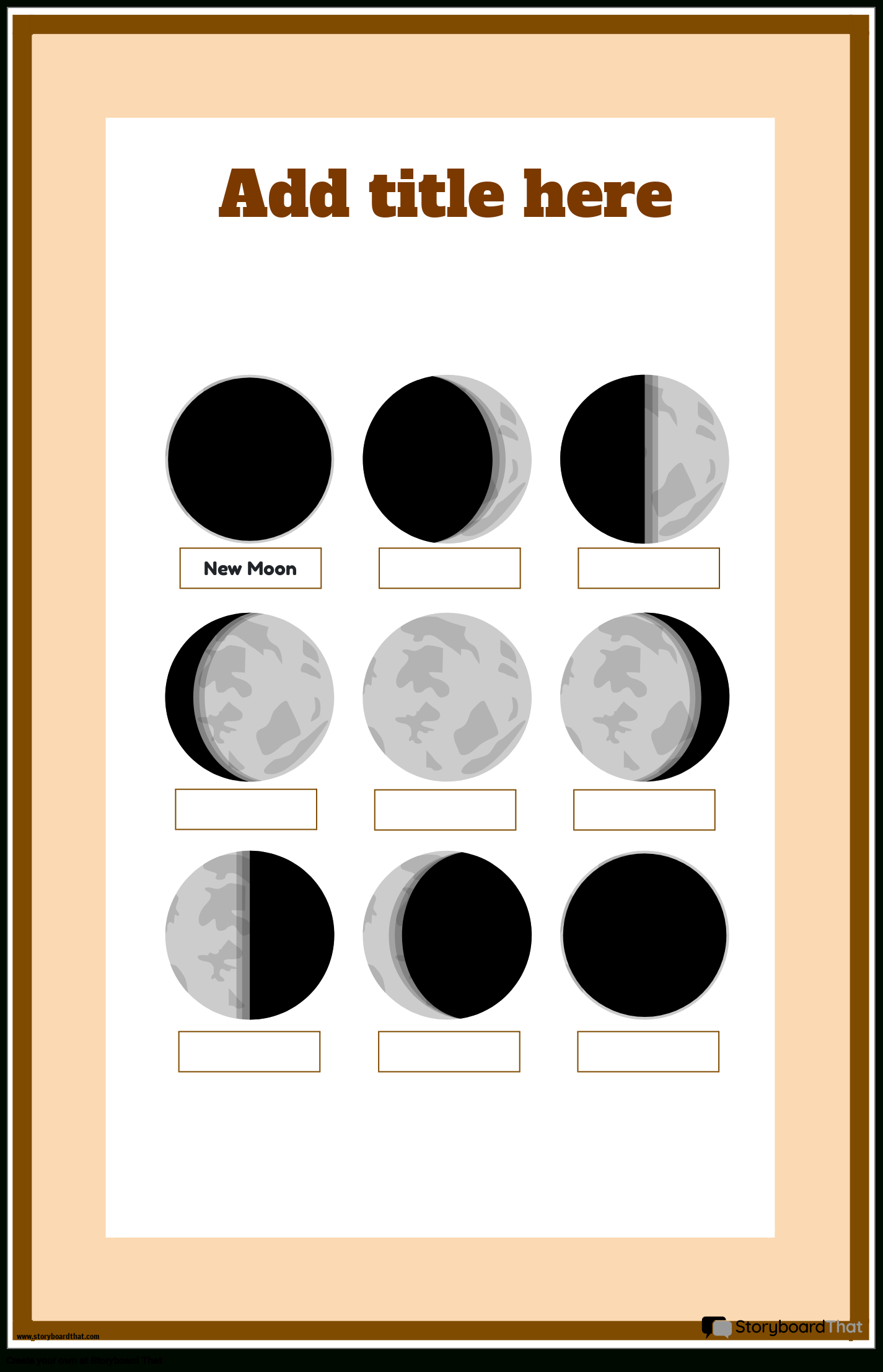 Moon Phases Posters: Free &amp;amp; Customizable | Storyboard That in Phases Of The Moon Printable