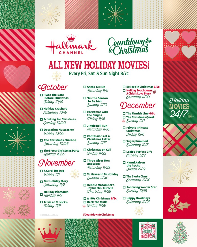 Movie Guide - Countdown To Christmas 2024 | Countdown To Christmas for Hallmark Movies And More Schedule Today Printable