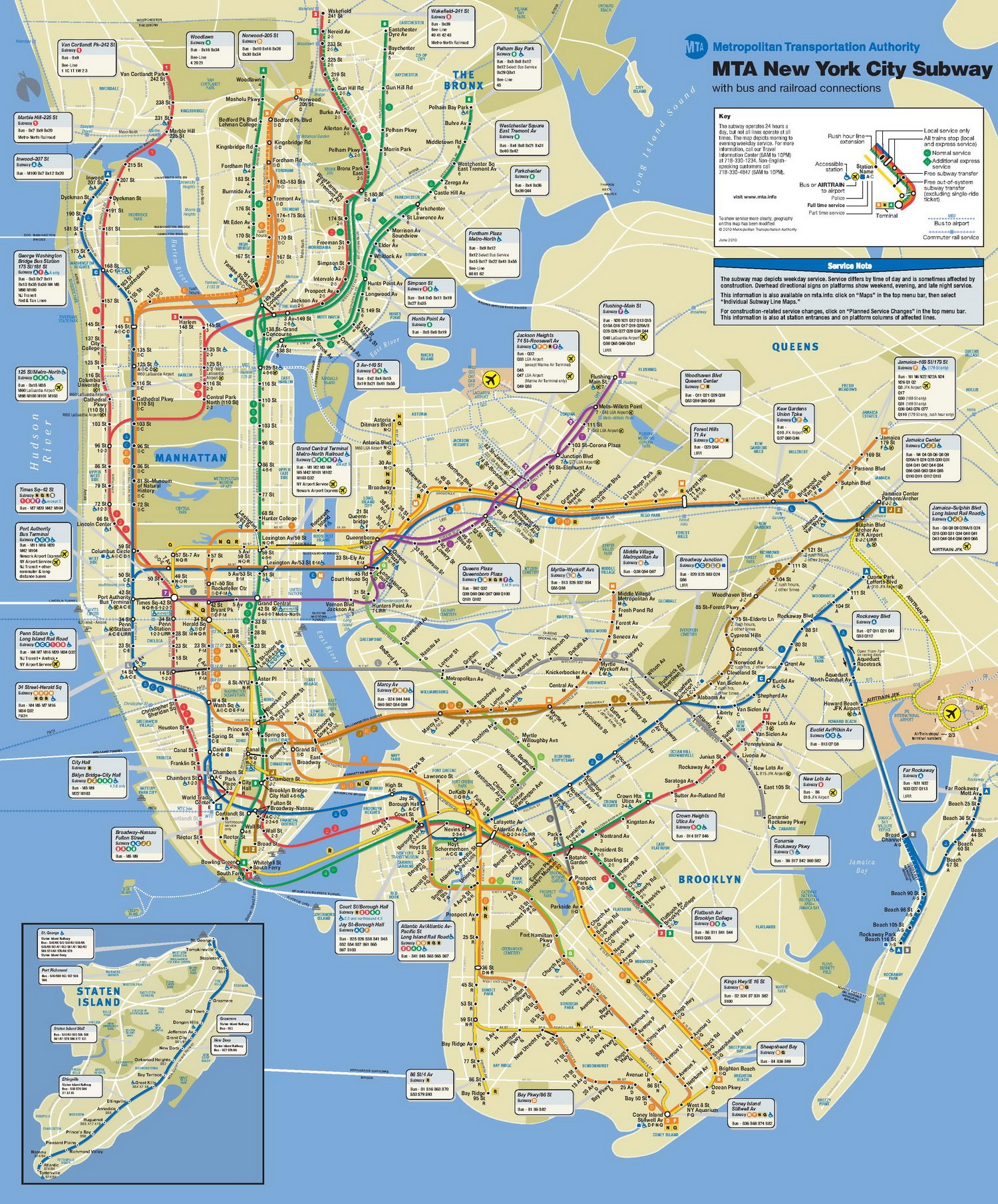 New York City Subway Map - Go! Nyc Tourism Guide in New York City Subway Map Printable
