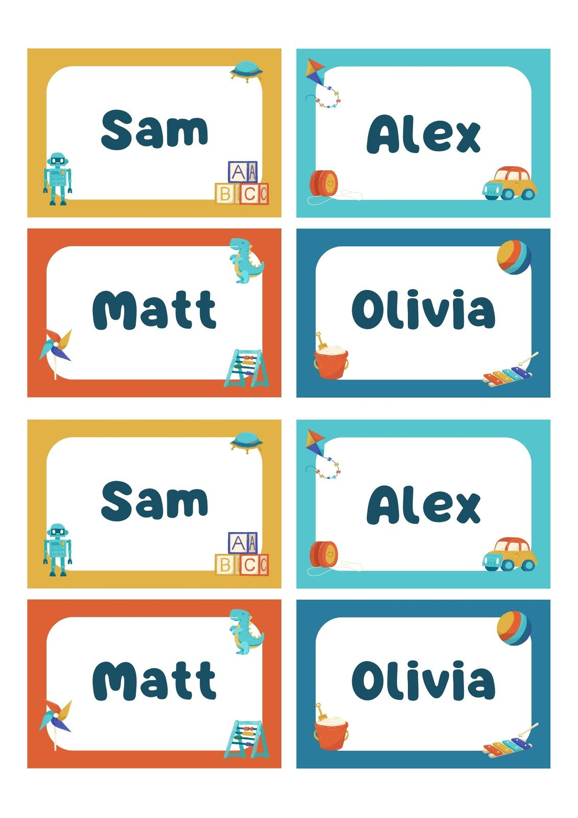 Page 2 - Free, Printable, Customizable Name Tag Templates | Canva within Free Editable Printable Name Tags