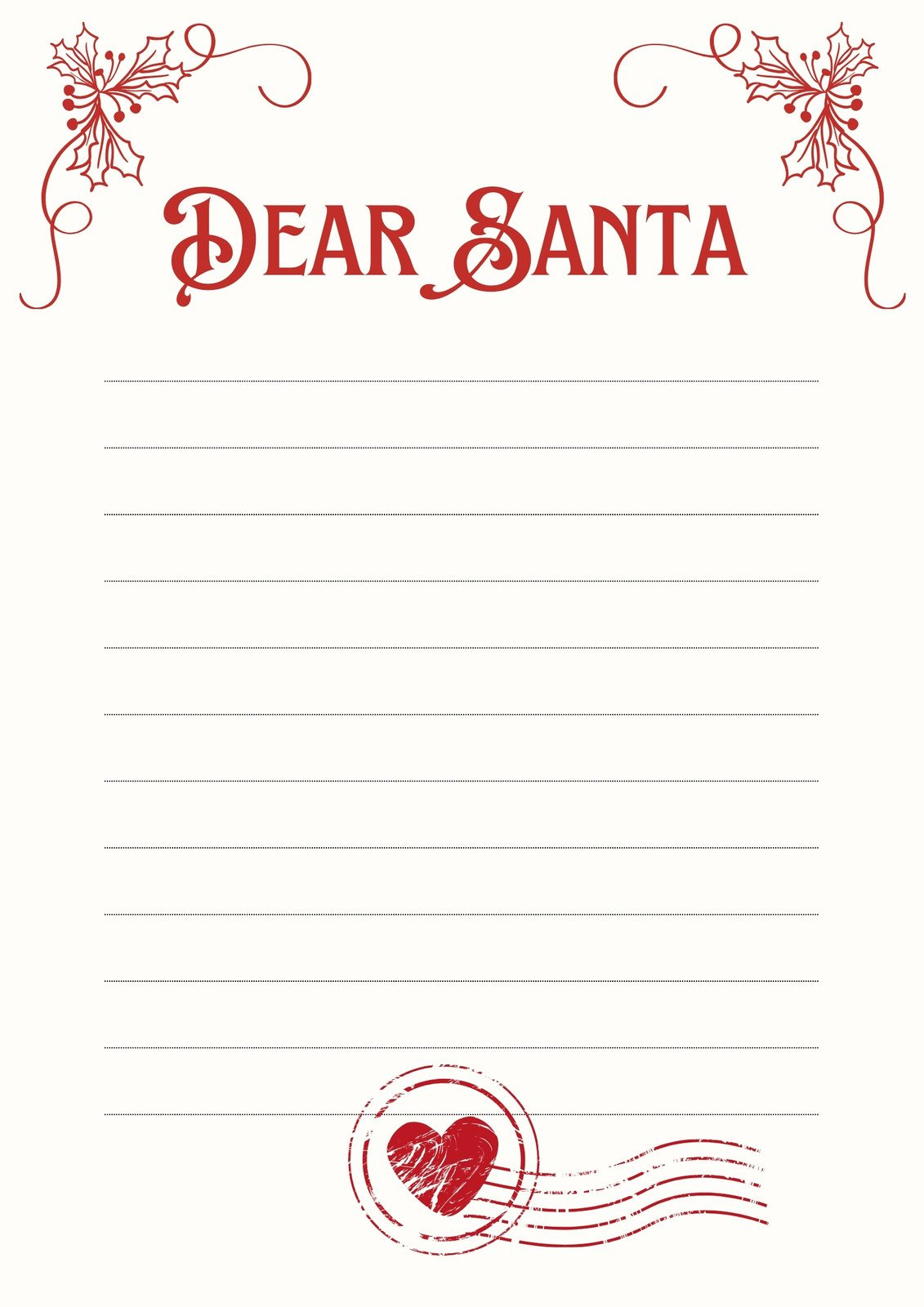 Page 2 - Free Printable Santa Letter Templates You Can Customize for Free Santa Letter Printable Templates