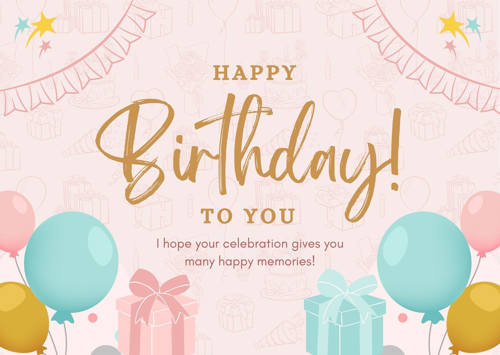 Page 3 - Free, Custom Printable Birthday Card Templates | Canva for Free Printable Birthday Card Templates