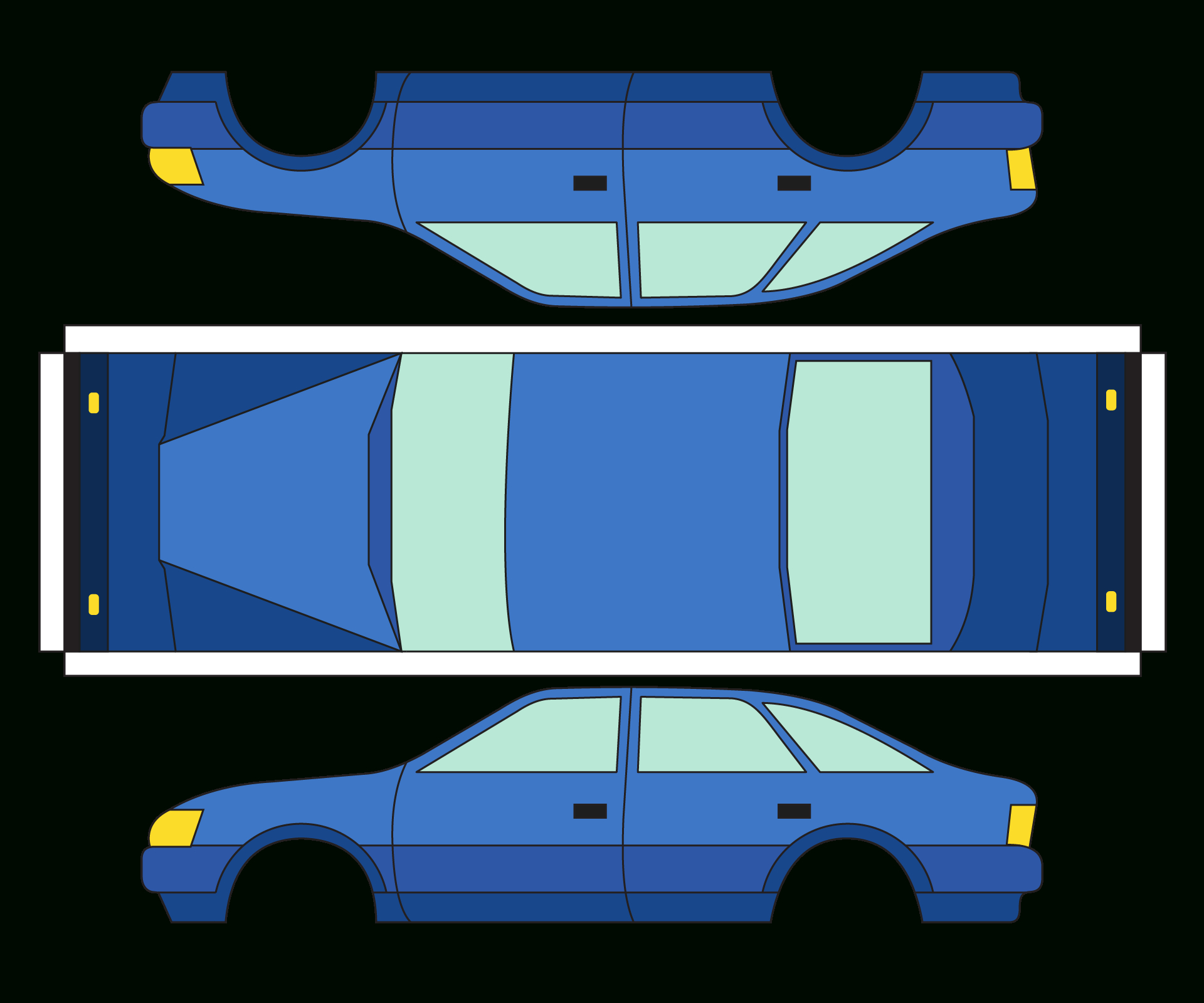 Paper Car Templates - 10 Free Pdf Printables | Printablee pertaining to 3D Race Car Template Printable
