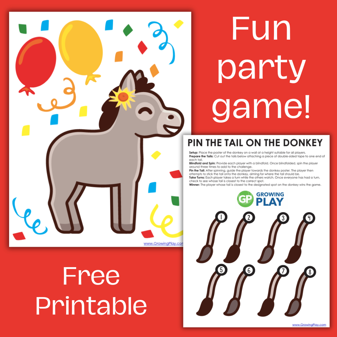 Pin-The-Tail-On-The-Donkey-Free-Printable-1 - Growing Play intended for Pin the Tail on the Donkey Printable