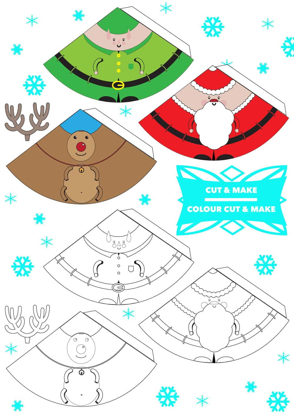 Printable 3D Christmas Decorations pertaining to Free Printable Christmas Cutouts Decorations