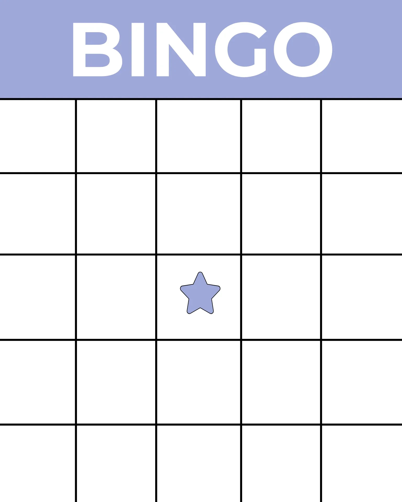 Printable Bingo Card Template — Kapwing intended for Free Blank Bingo Cards Printable