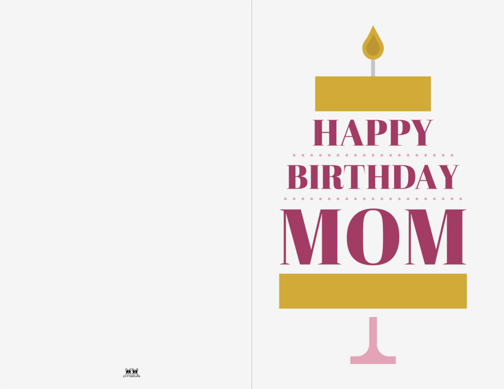 Printable Birthday Cards - 110 Free Birthday Cards | Printabulls with Happy Birthday Mom Card Printable