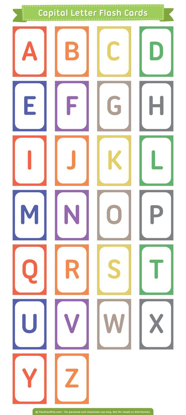 Printable Capital Letter Flash Cards with regard to Free Printable Uppercase Letter Flashcards  Pintrest