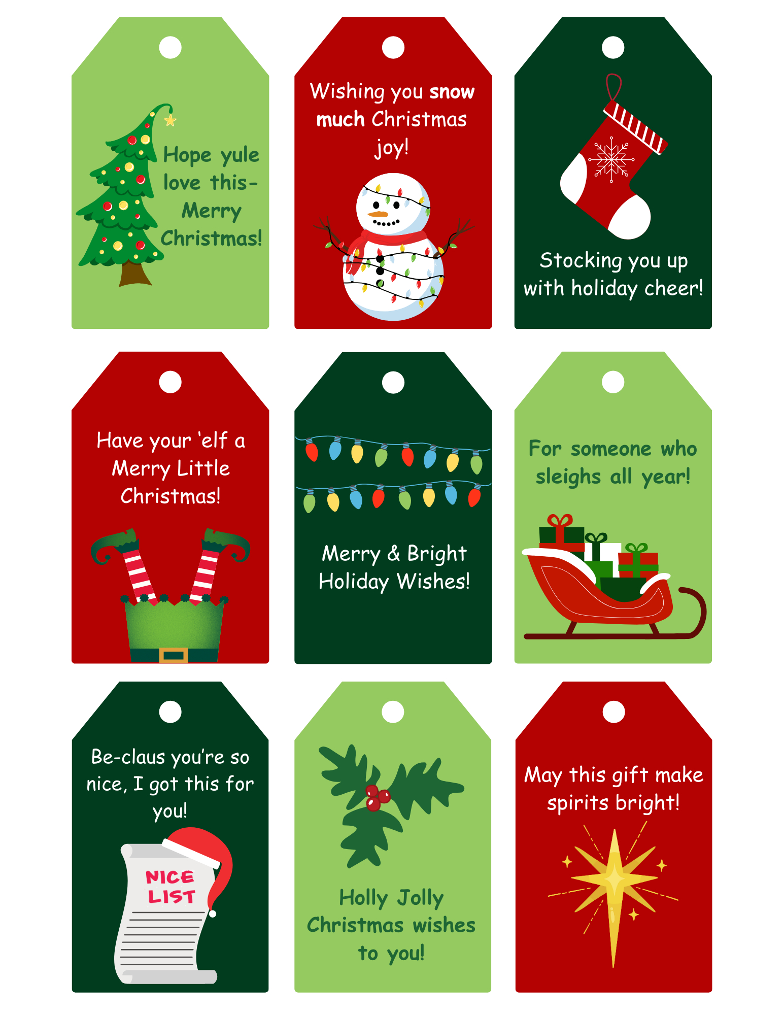 Printable Christmas Gift Tags | Signup with Free Printable Holiday Gift Tags