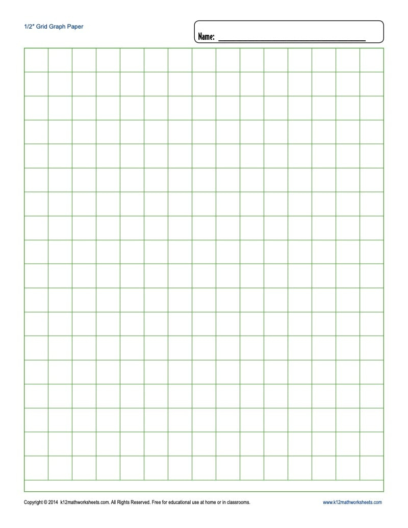 Printable Graph Paper - Blank Templates throughout Printable Grid Paper 1 2 Inch