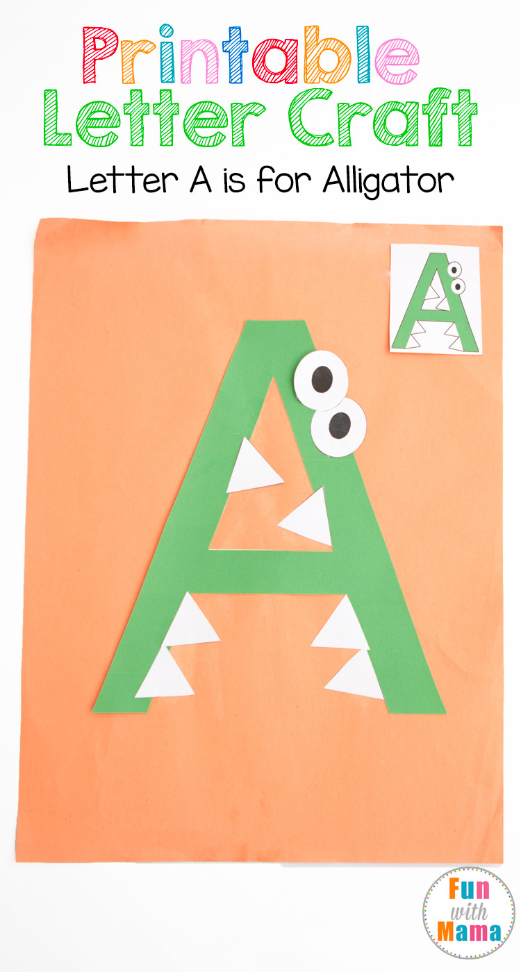 Printable Letter A Crafts A Is For Alligator with regard to Letter a Alligator Craft Printable Template