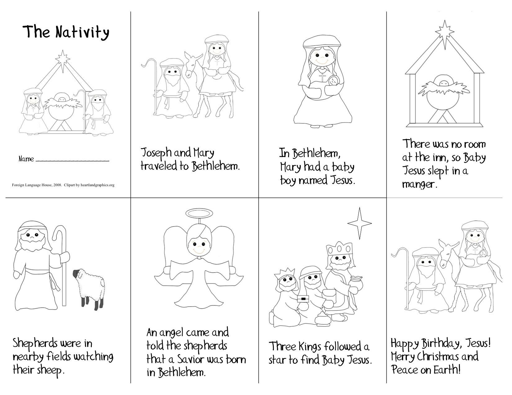 Printable Nativity Story In Pictures Christmas Stories For with regard to Christmas Story For Kids Printable