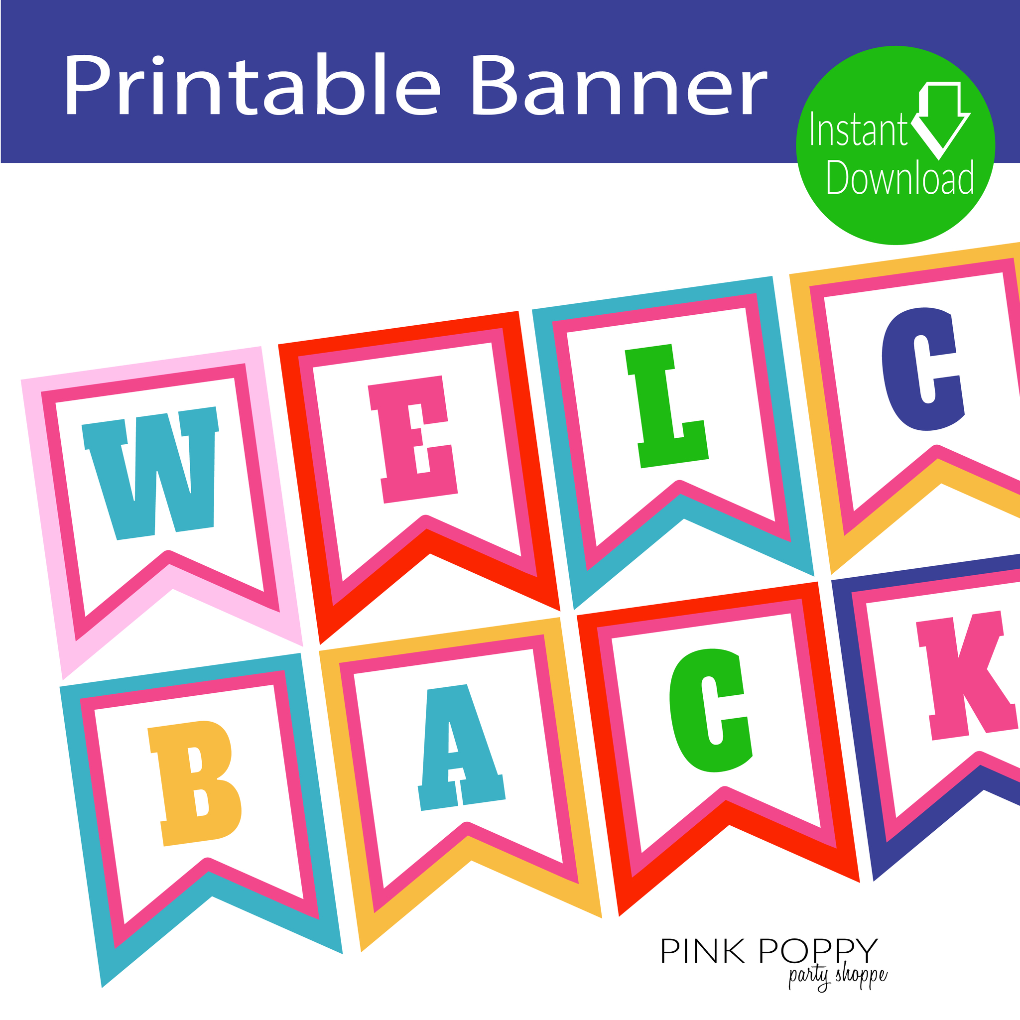 Printable Pencil Welcome Banner, Rainbow Colored Back To School for Free Welcome Back Banner Printable
