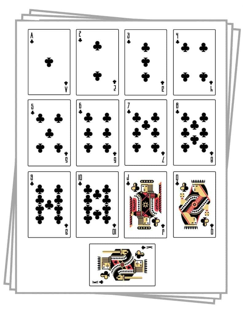 Printable Playing Cards (Free Pdf Sheets In 3 Sizes) in Deck of Playing Cards Printable