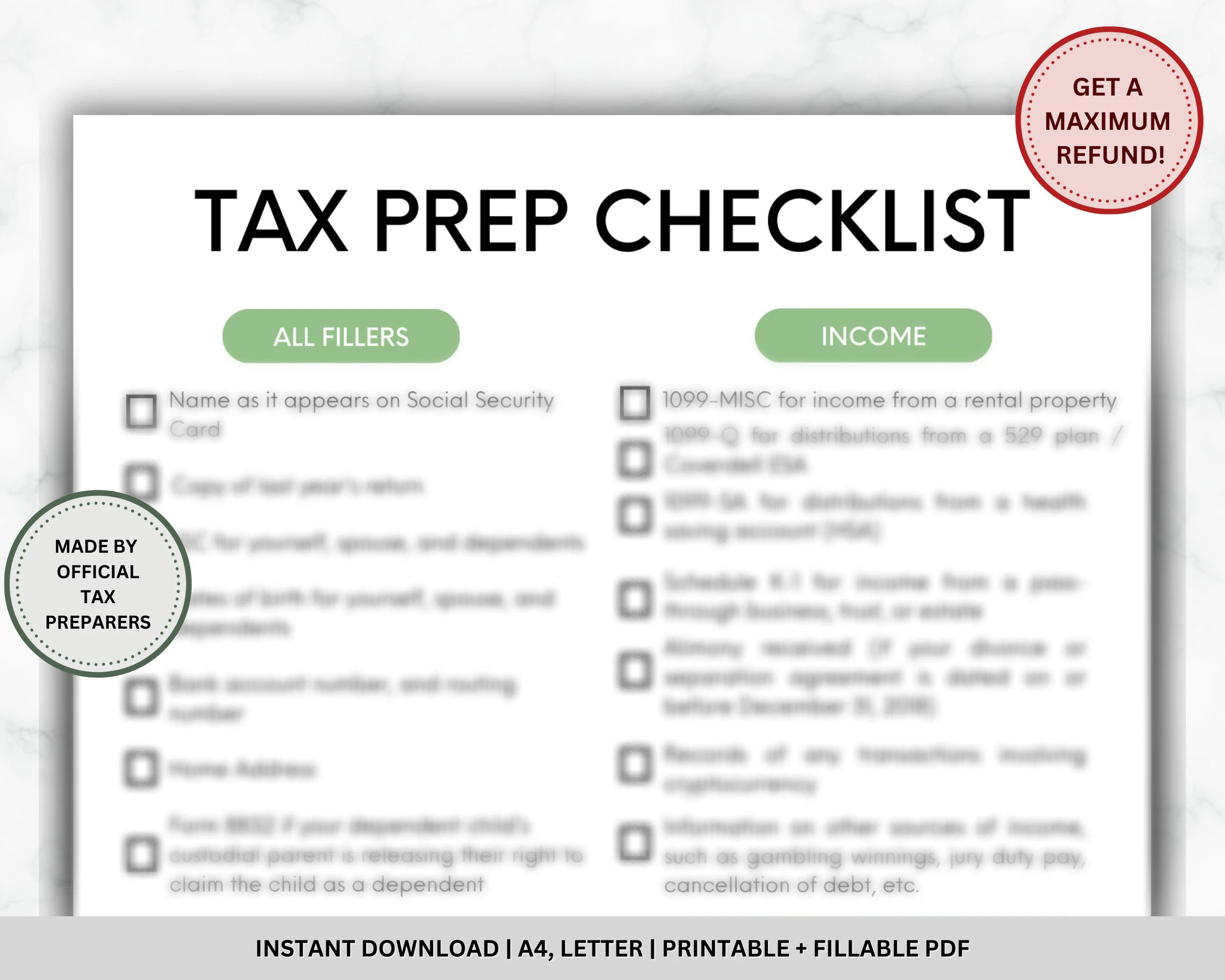 Printable Tax Preparation Checklist Excel - Printable Bingo Cards pertaining to Printable Tax Preparation Checklist Excel