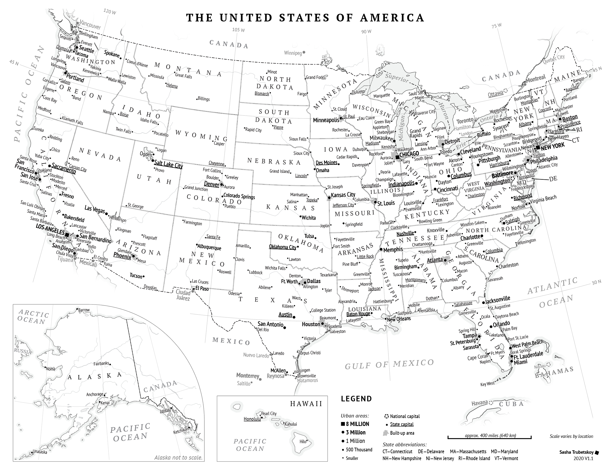 Printable United States Map | Sasha Trubetskoy regarding Black And White Us Map Printable