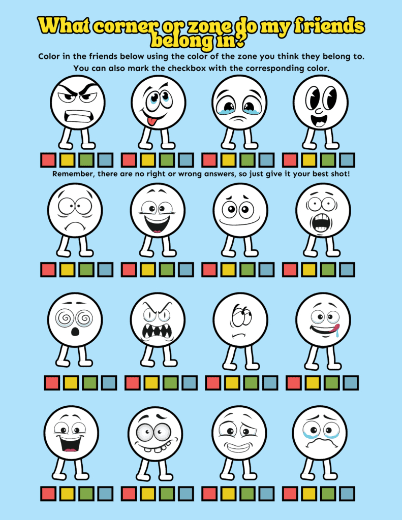 Printable Zones Of Regulation Activities For Kids • Mindfulmazing regarding Zones Of Regulation Free Printables