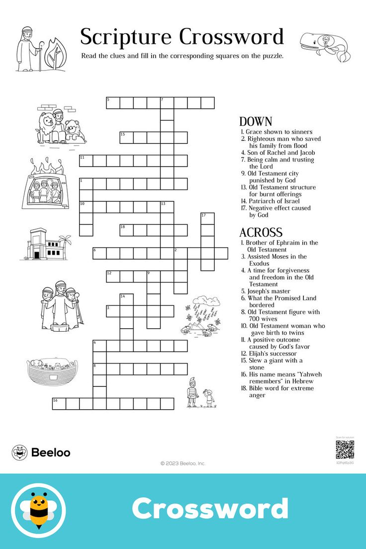 Scripture Crossword with Bible Crossword Puzzles Free Printable