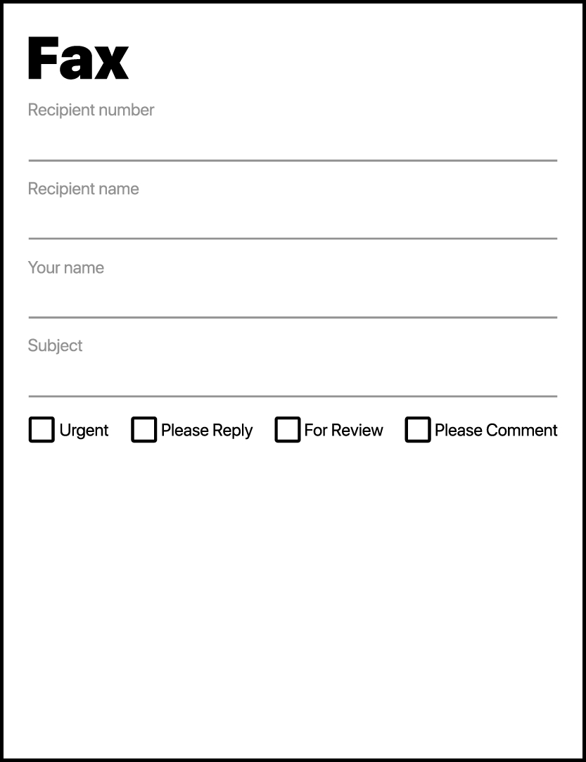 Simple Fax Cover Sheet Pdf Template regarding Printable Fax Cover Sheet