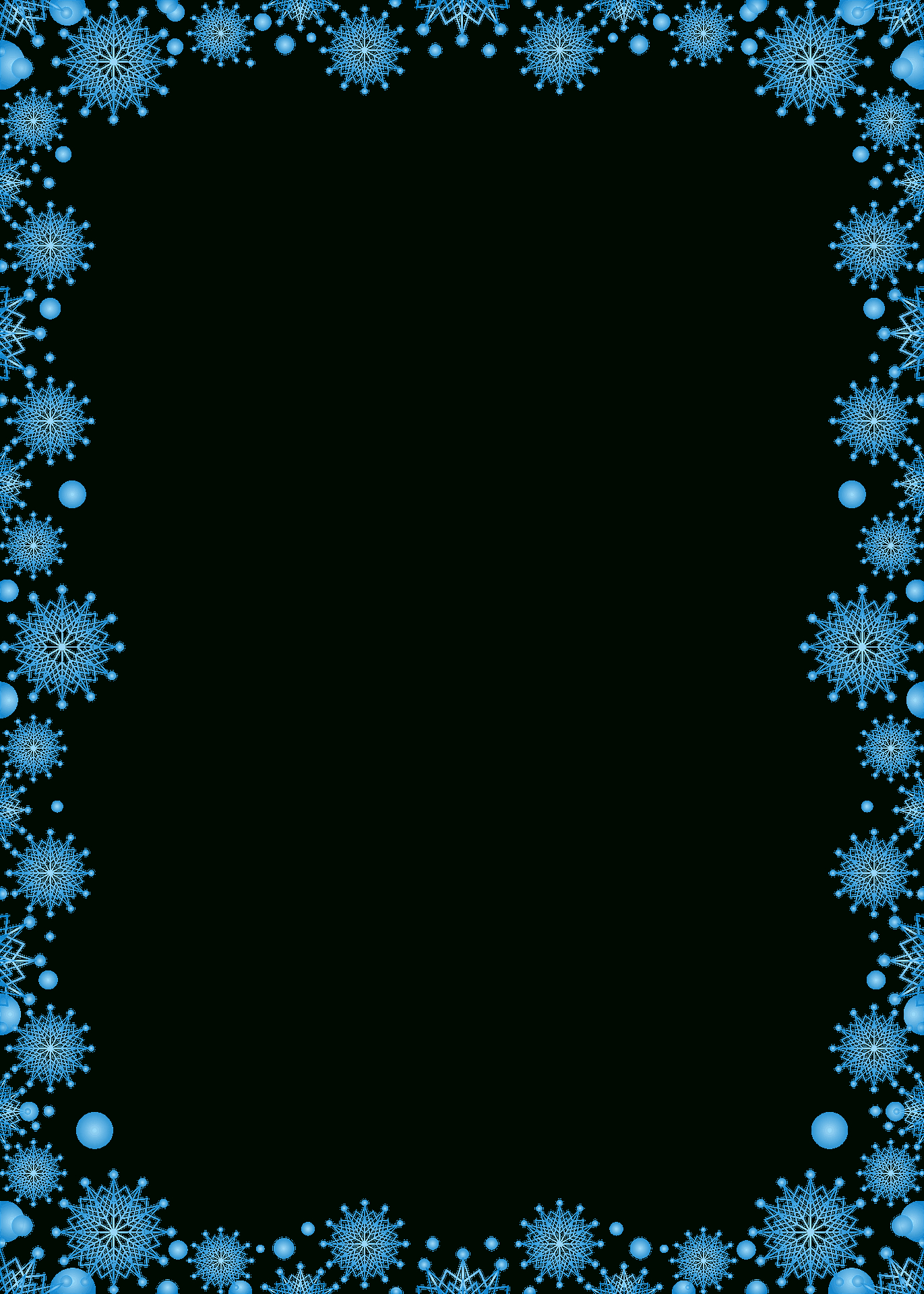 Snowflakes Frame - Free Vector Clipart Images On Creazilla regarding Free Printable Snowflake Border Clipart