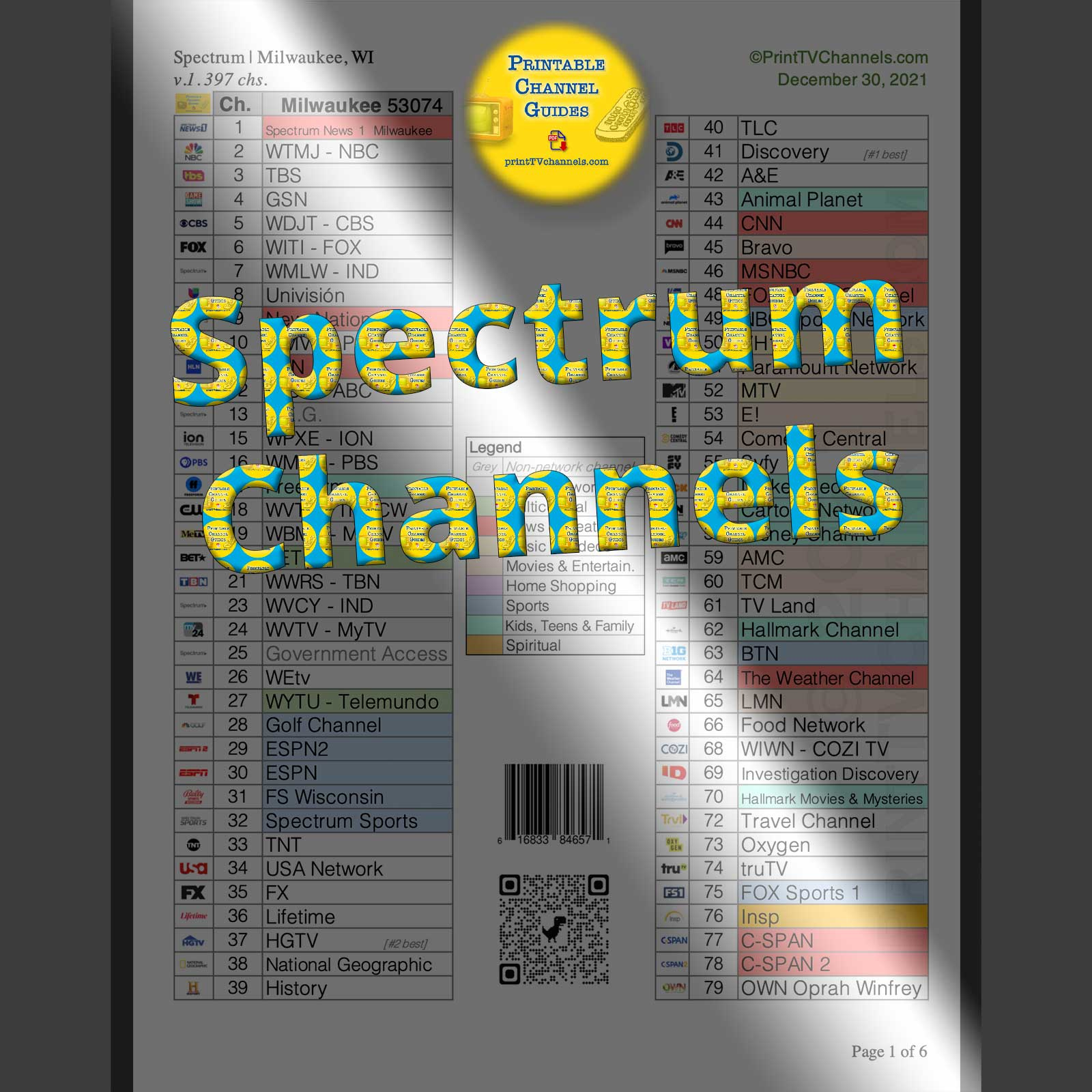 Spectrum Channel List | Milwaukee, Wi | Free Pdf! inside Printable Spectrum Channels List By Zip Code Free