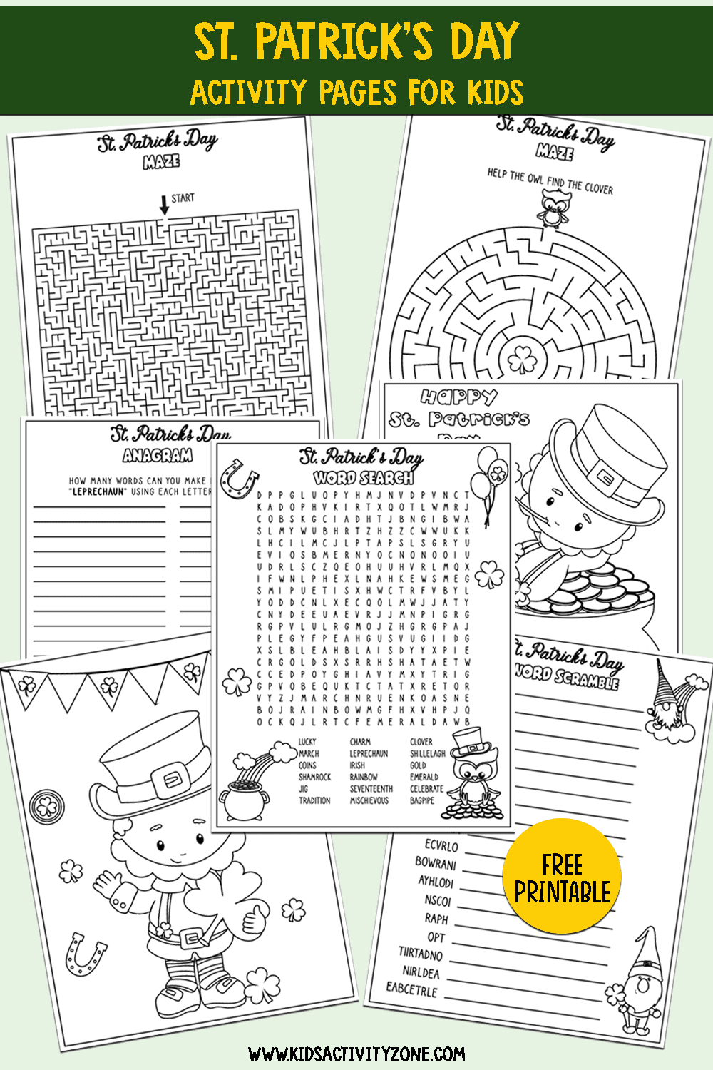 St. Patricks Day Activities Printable - Kids Activity Zone with Free Printable St. Patrick&amp;amp;#039;s Day Games