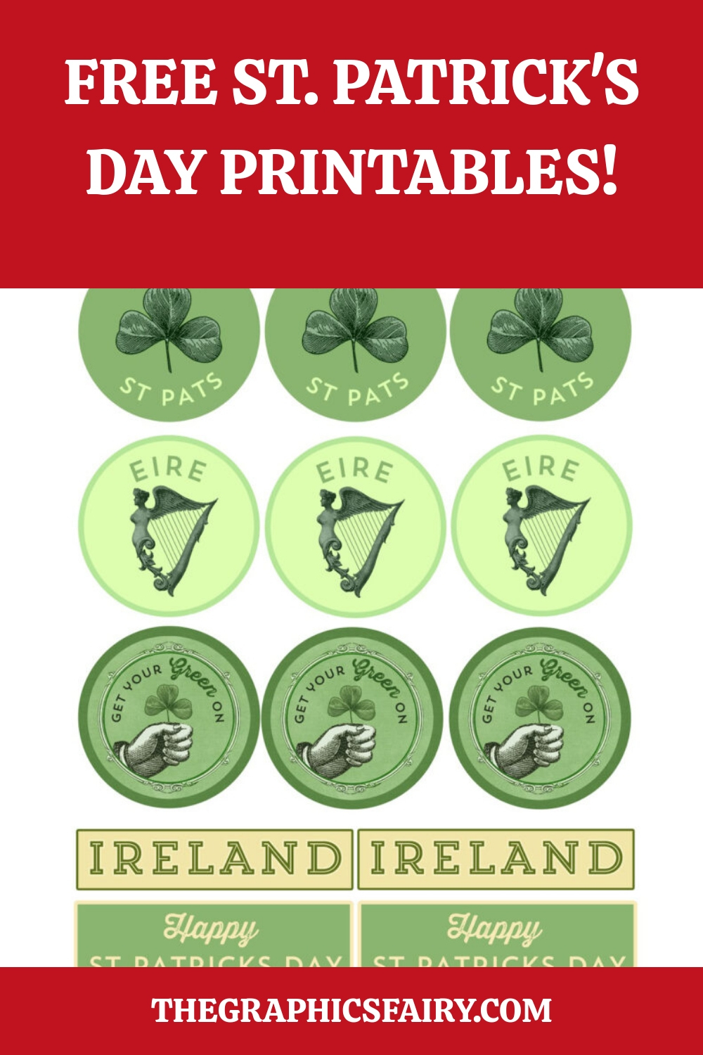 St. Patrick&amp;#039;S Day Banner Printables! - The Graphics Fairy with St.patrick&amp;#039;S Day Printable