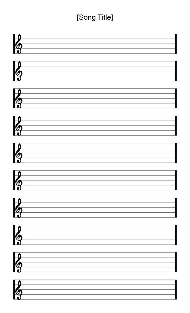 Staff Paper Blank Sheet Music - 10 Free Pdf Printables | Printablee throughout Free Printable Blank Sheet Music