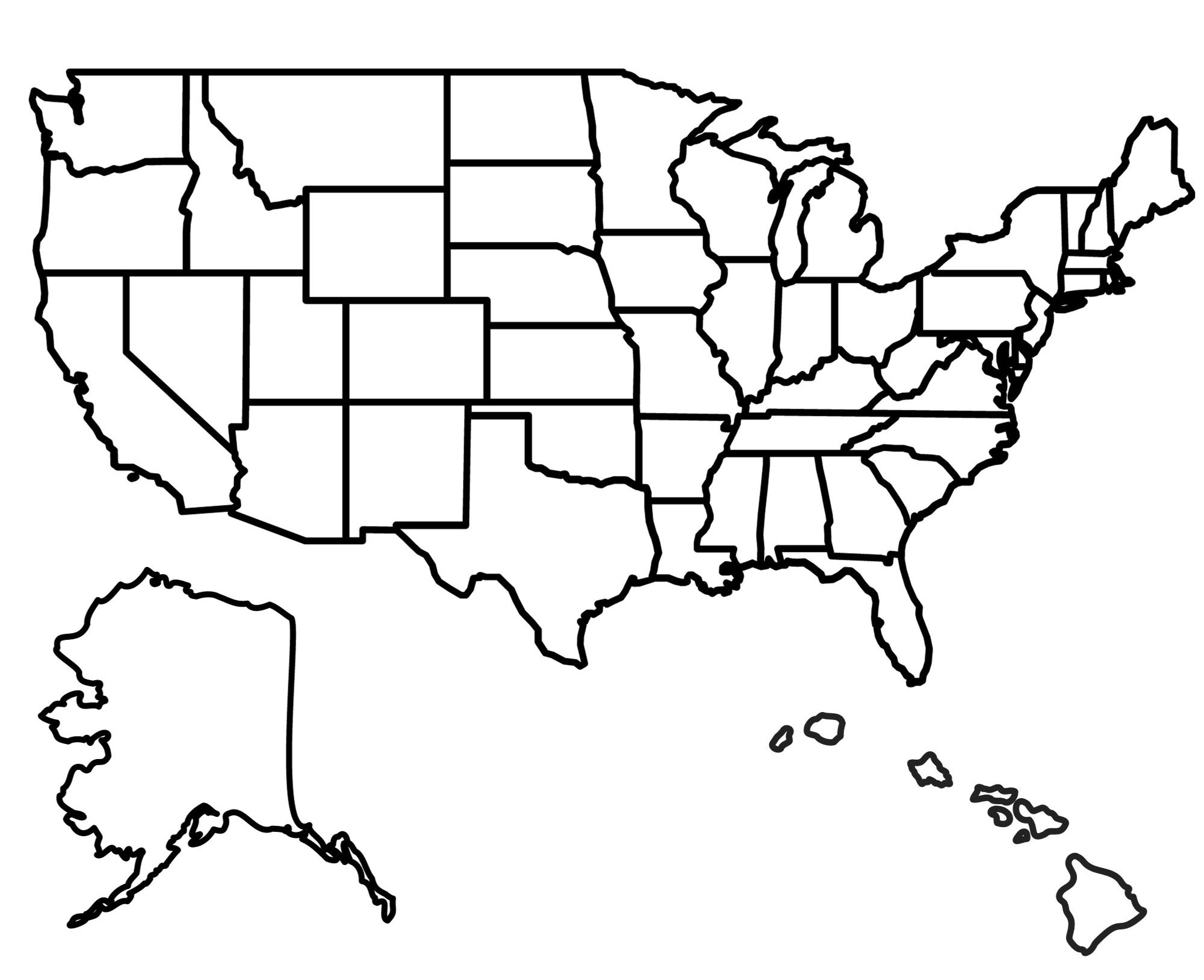 State Outlines: Blank Maps Of The 50 United States - Gis Geography regarding Black and White Us Map Printable