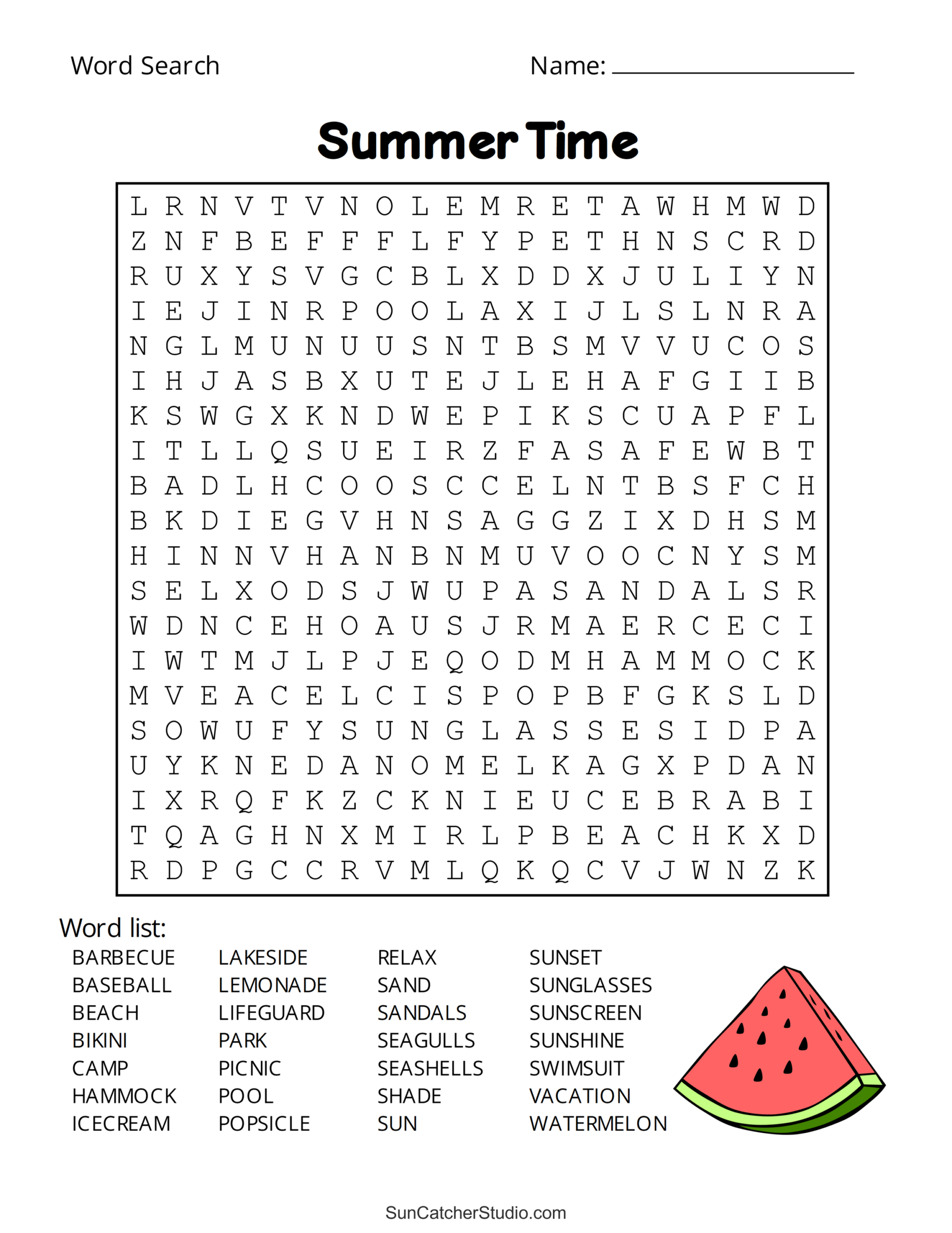 Summer Word Search (Free Printable Puzzles) – Free Printables within Printable Summer Word Search Puzzles