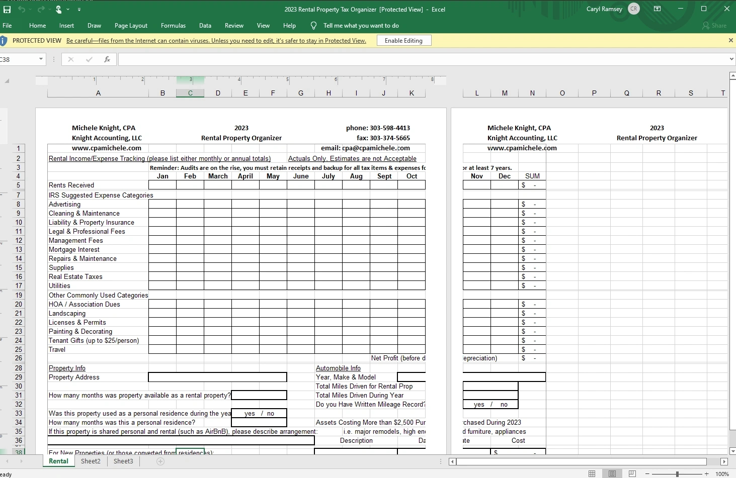 Tax Organizer Template Excel: 3 Free Templates within Printable Tax Preparation Checklist Excel