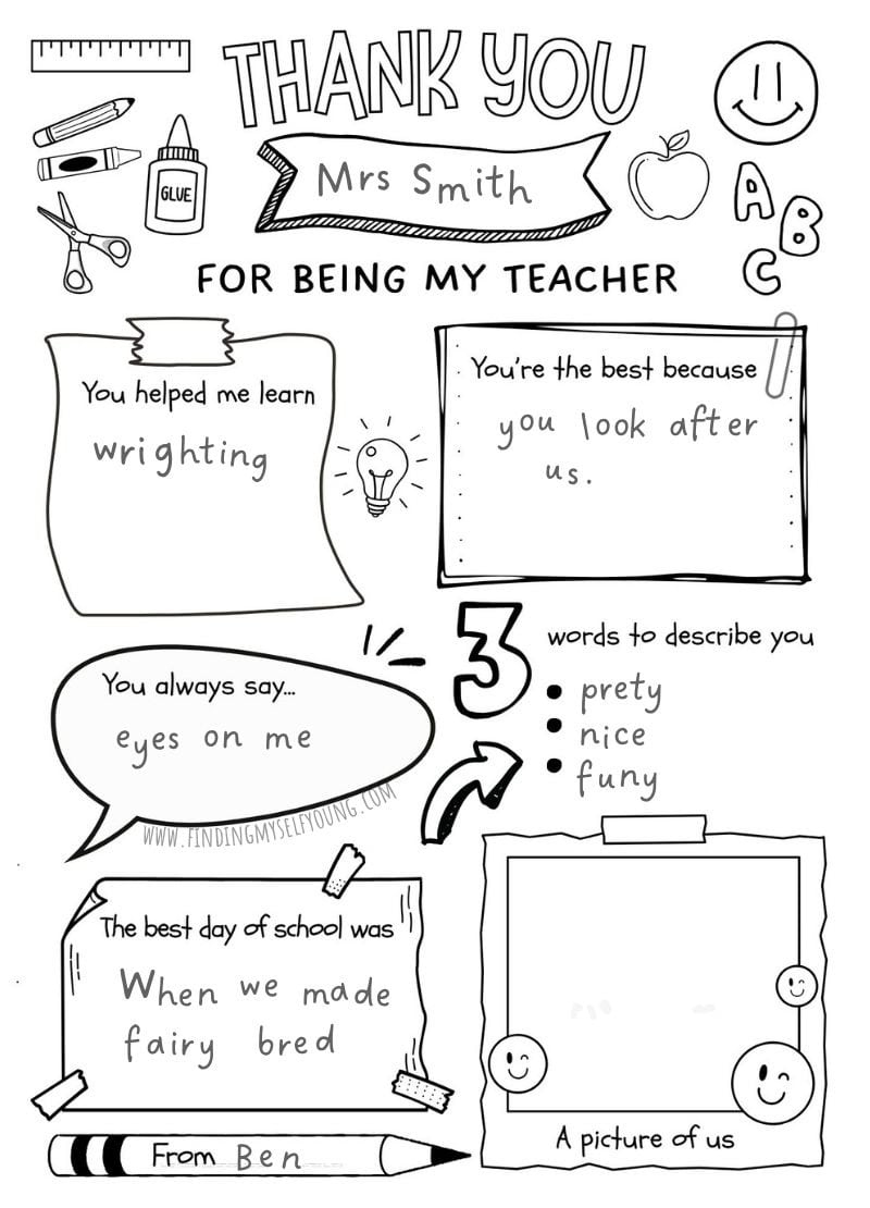 Thank You Teacher Appreciation Free Printable Pdf | Finding Myself within Free Thank You Teacher Printables