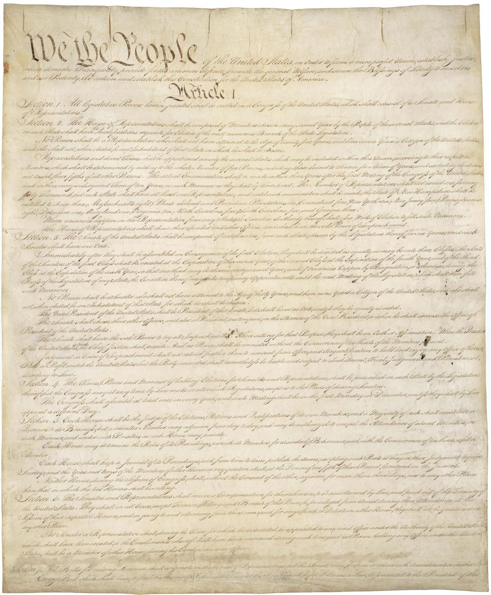The Constitution Of The United States: A Transcription | National for Printable Constitution Of The United States