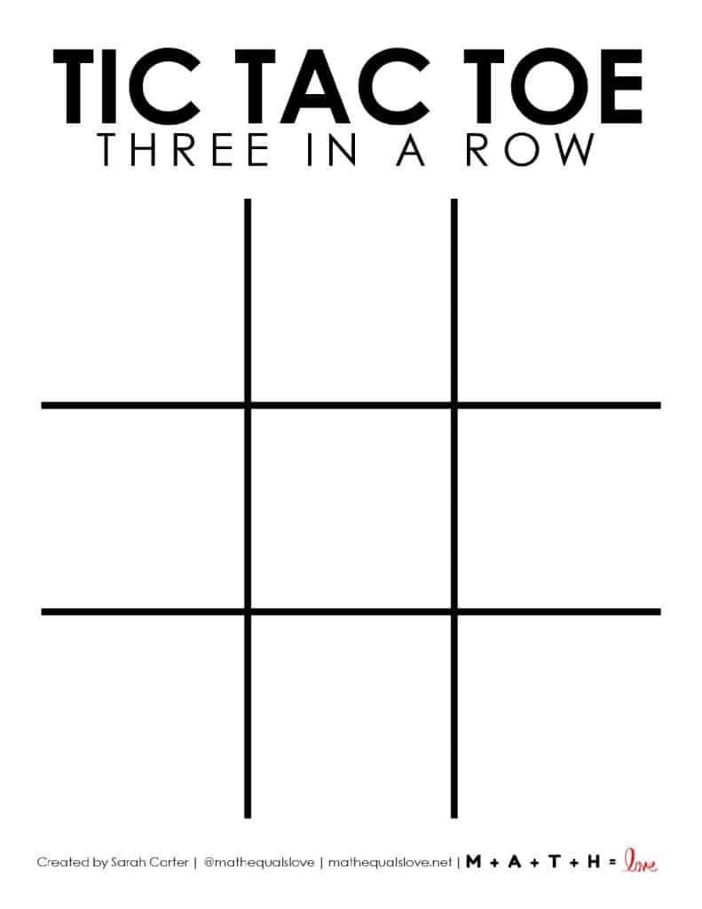 Tic Tac Toe Board Printable (Free Pdf Templates) within Tic Tac Toe Board Printable