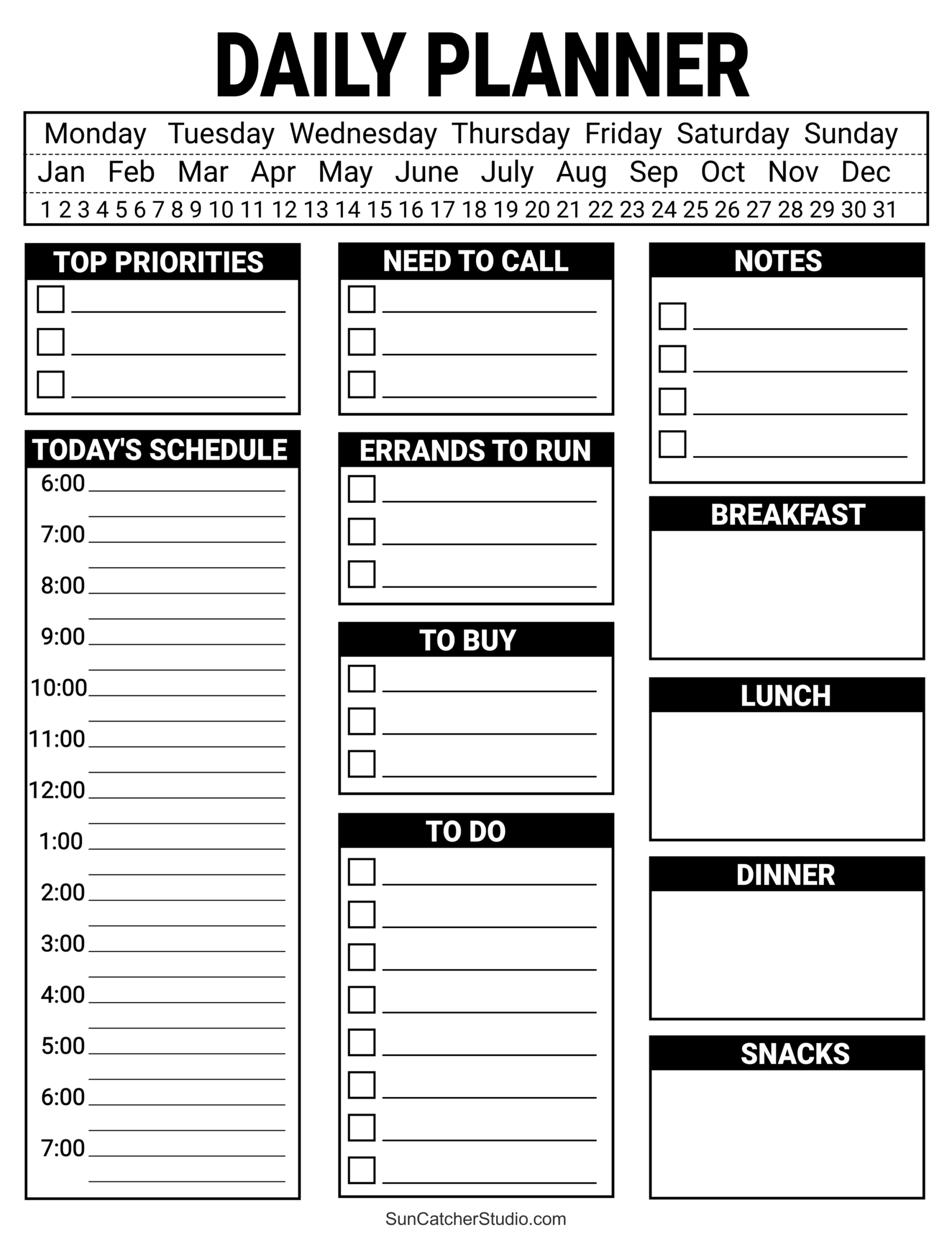 To Do List (Free Printable Pdf Templates) – Things To Do – Free with Printable Daily To Do List