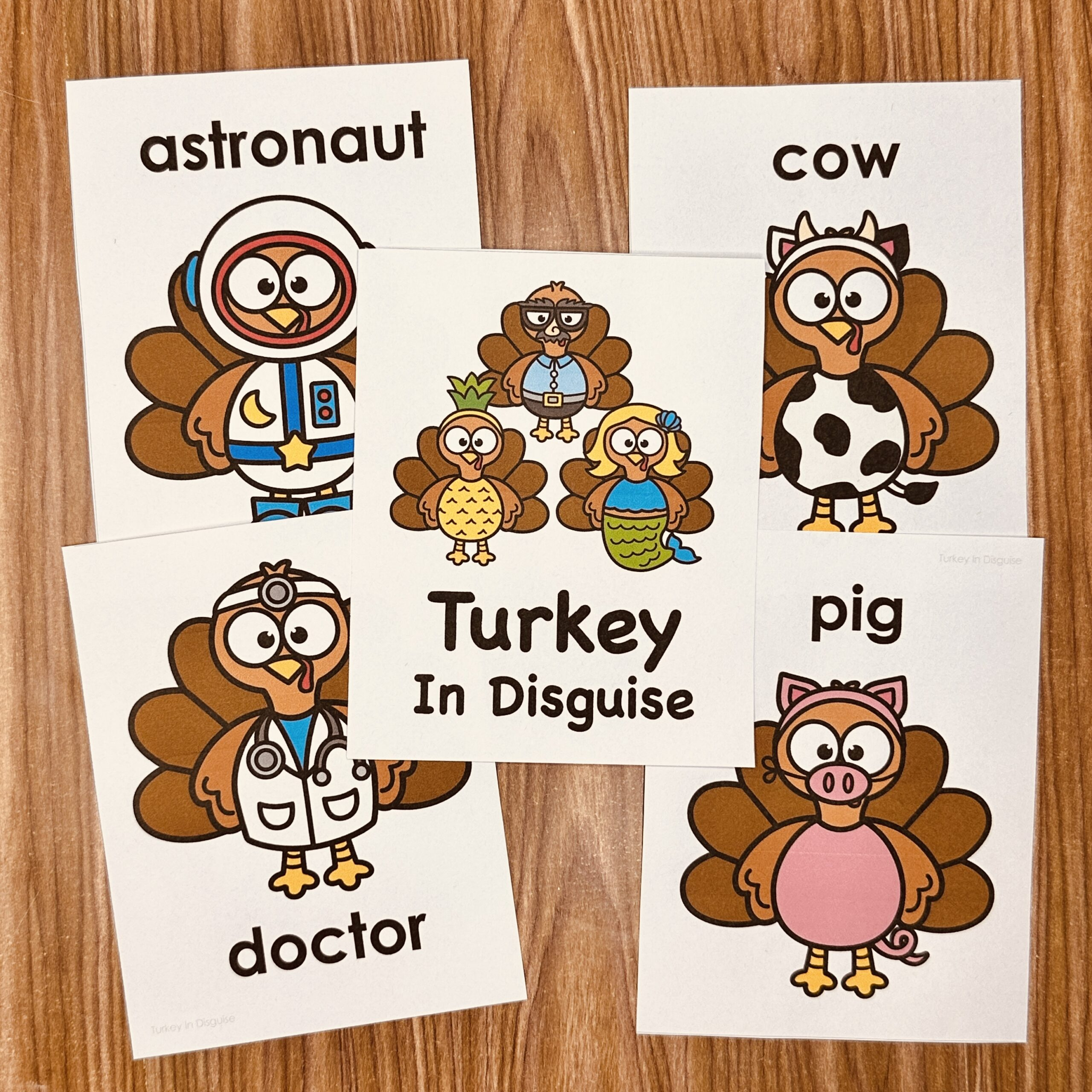 Turkey In Disguise Vocabulary Printables - Simply Kinder + regarding Disguise A Turkey Printable Ideas