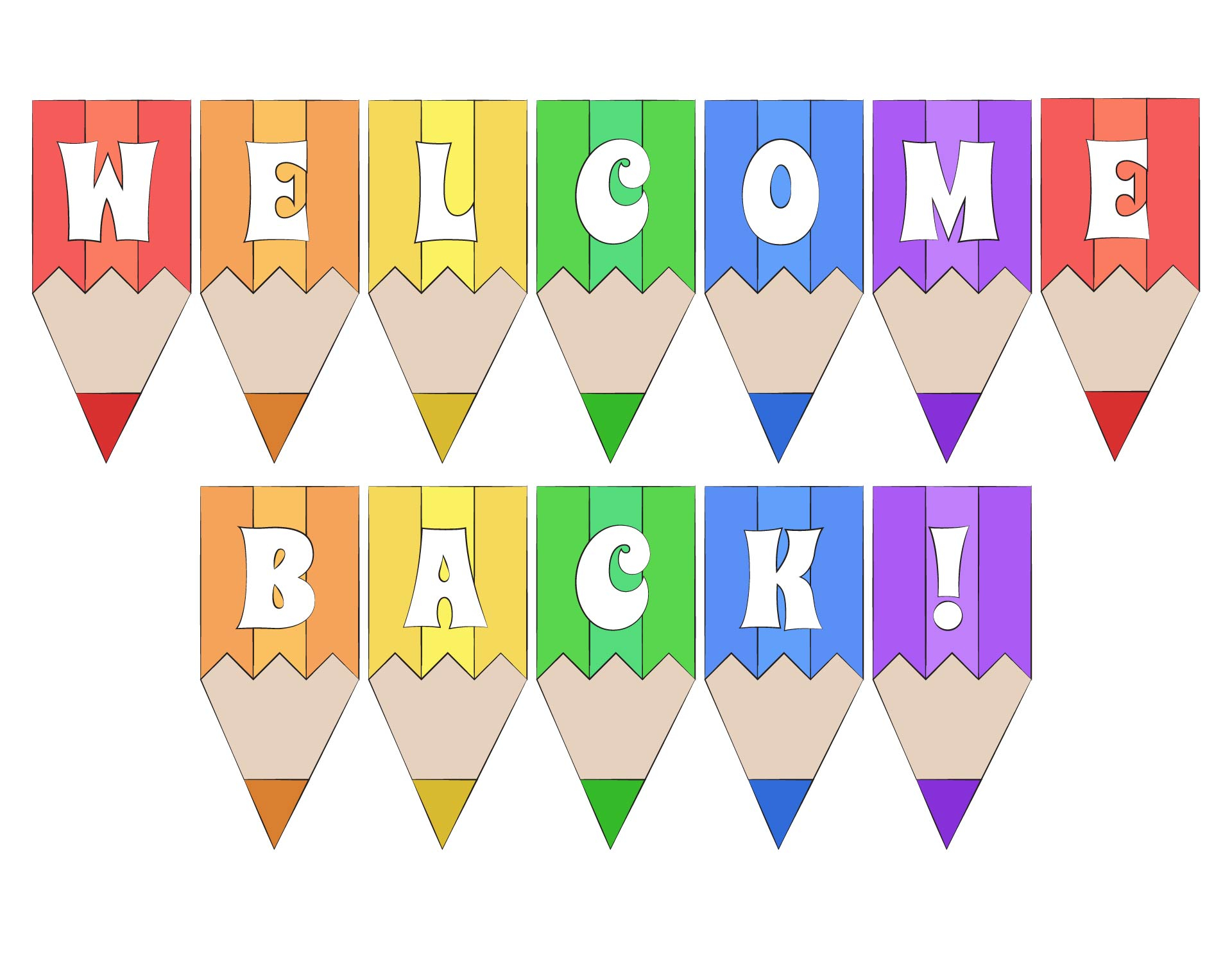Welcome Back Banner - 12 Free Pdf Printables | Printablee with Free Welcome Back Banner Printable