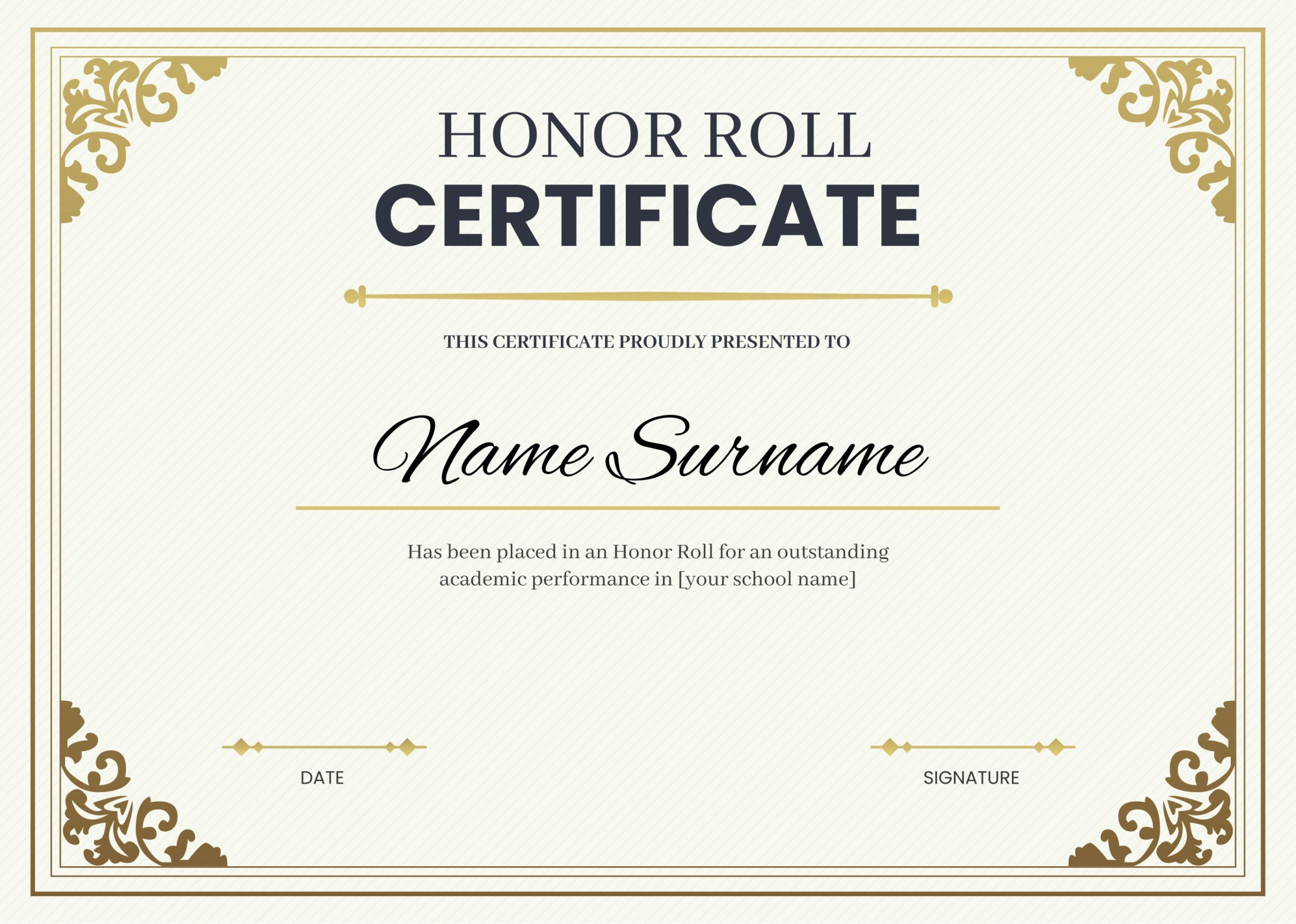 What Is Honor Roll Certificate? +7 Free Editable Templates with regard to Free Printable Honor Roll Certificates