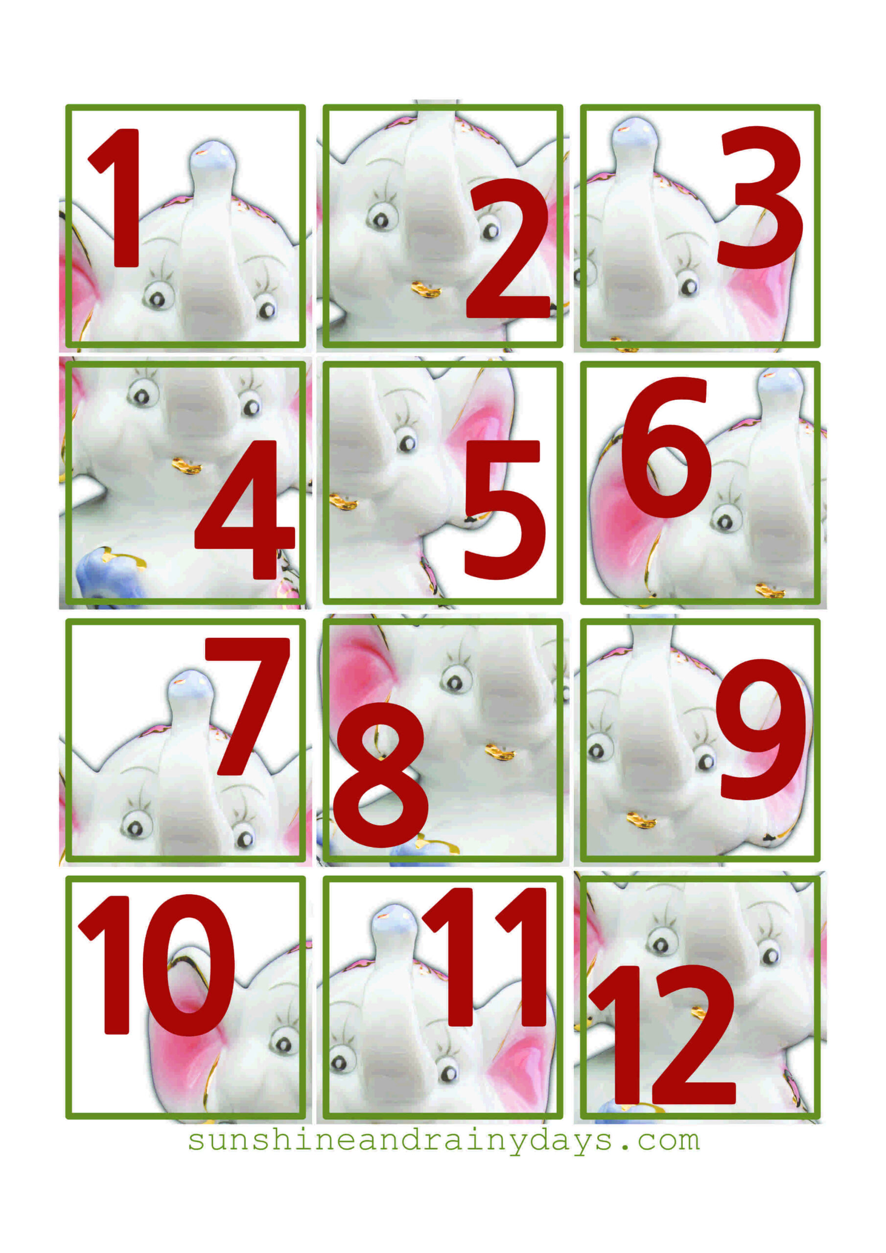 White Elephant Gift Exchange Rules And Printables - Worksheets Library with regard to White Elephant Numbers Printable Free