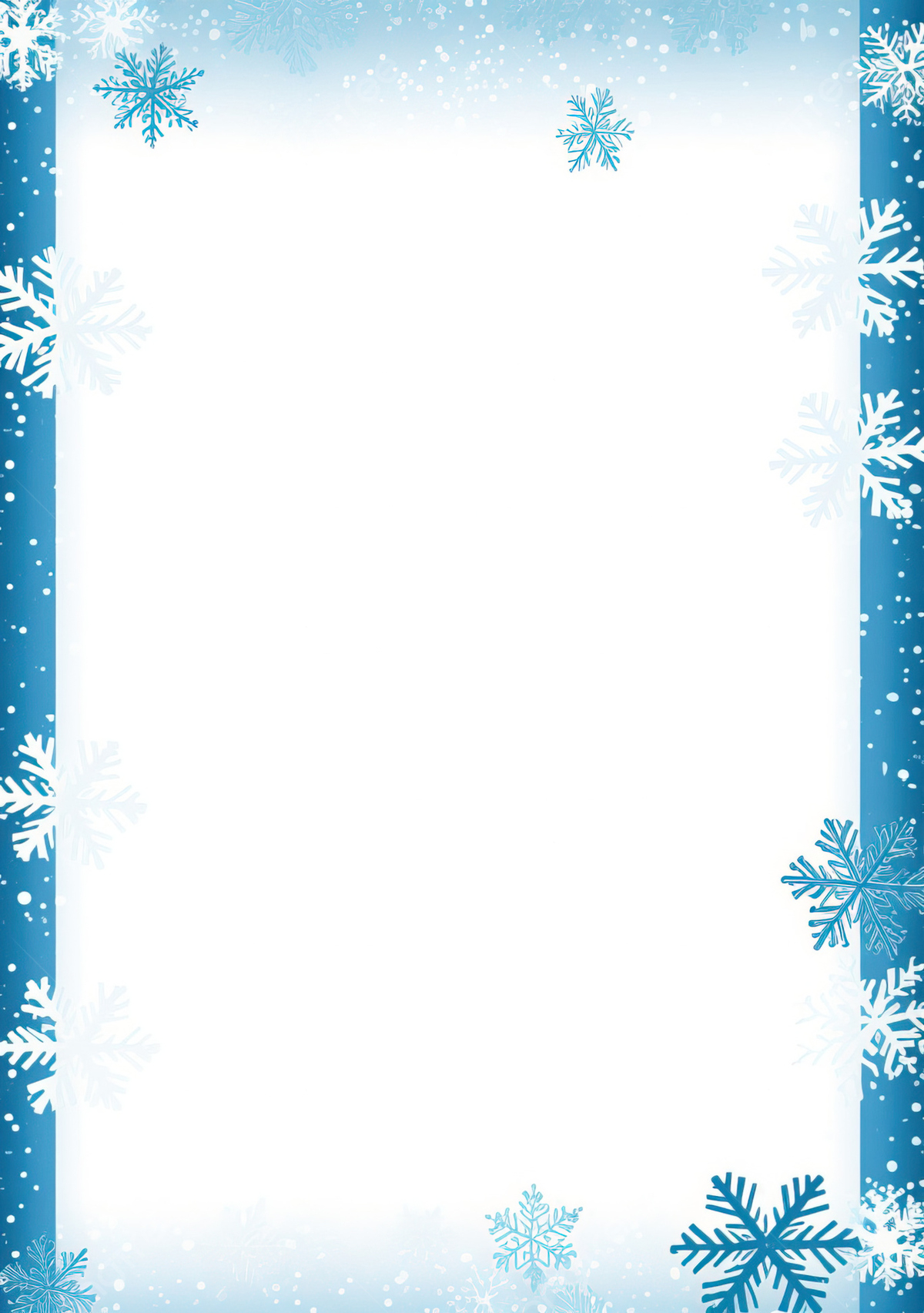 White Snowflake Frame Background Template For Psd Wallpaper Image within Free Printable Snowflake Border Clipart