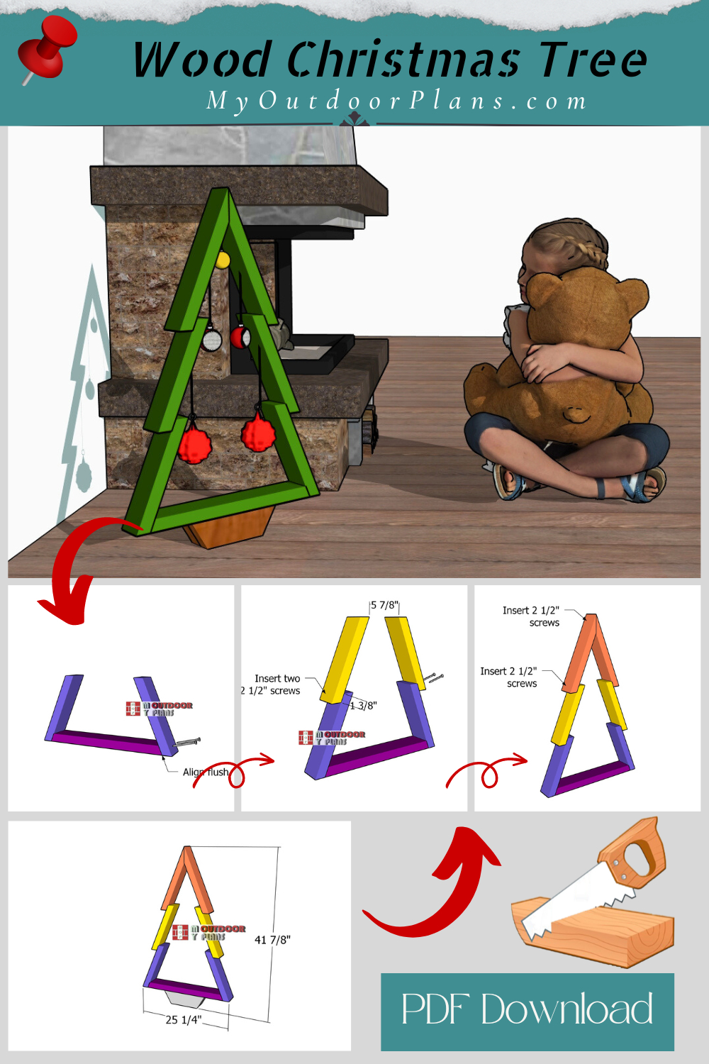 Wooden Christmas Tree – Free Plans | Myoutdoorplans inside Free Printable 2x4 Christmas Tree Plans Free