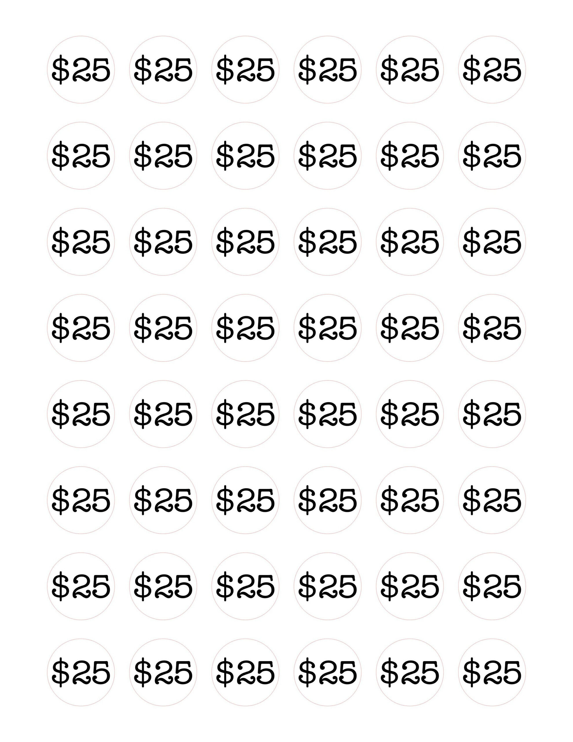 Yard Sale Labels - Etsy.de intended for Free Printable Yard Sale Price Stickers