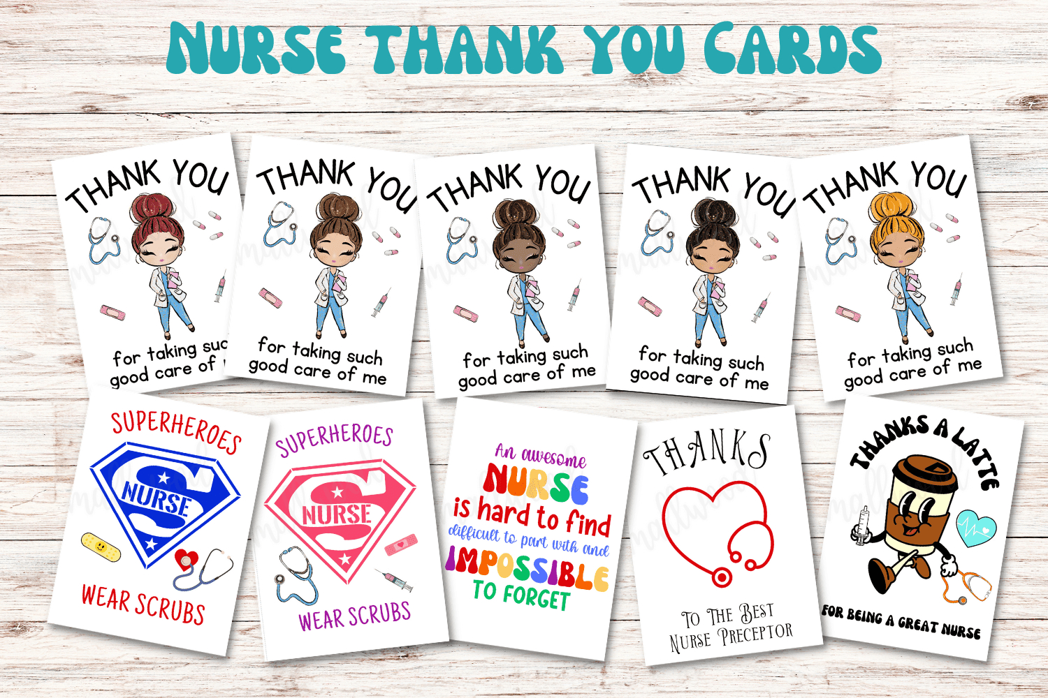 10 Cute Nurse Thank You Cards (Free Printable) - Cassie Smallwood within Printable Free Thank You Cards For Nurses