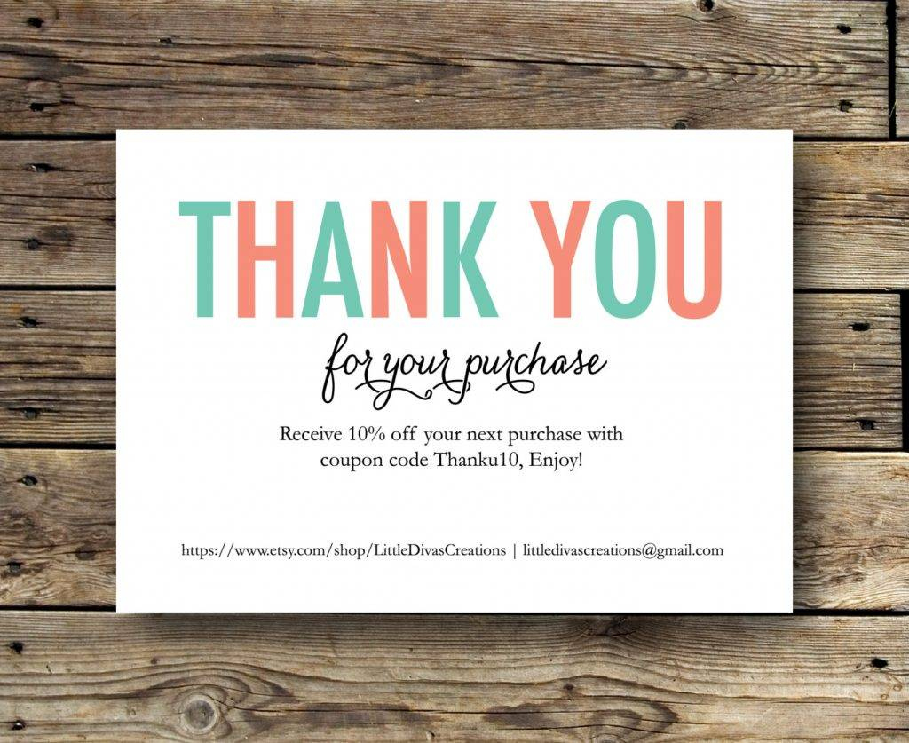 17+ Business Thank-You Card Examples To Download throughout Discount Thank You Cards Printable