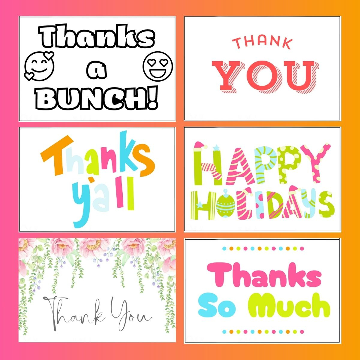 24 Free Printable Thank You Cards | Lamberts Lately regarding Thank You Cards Free Printable Kids Design