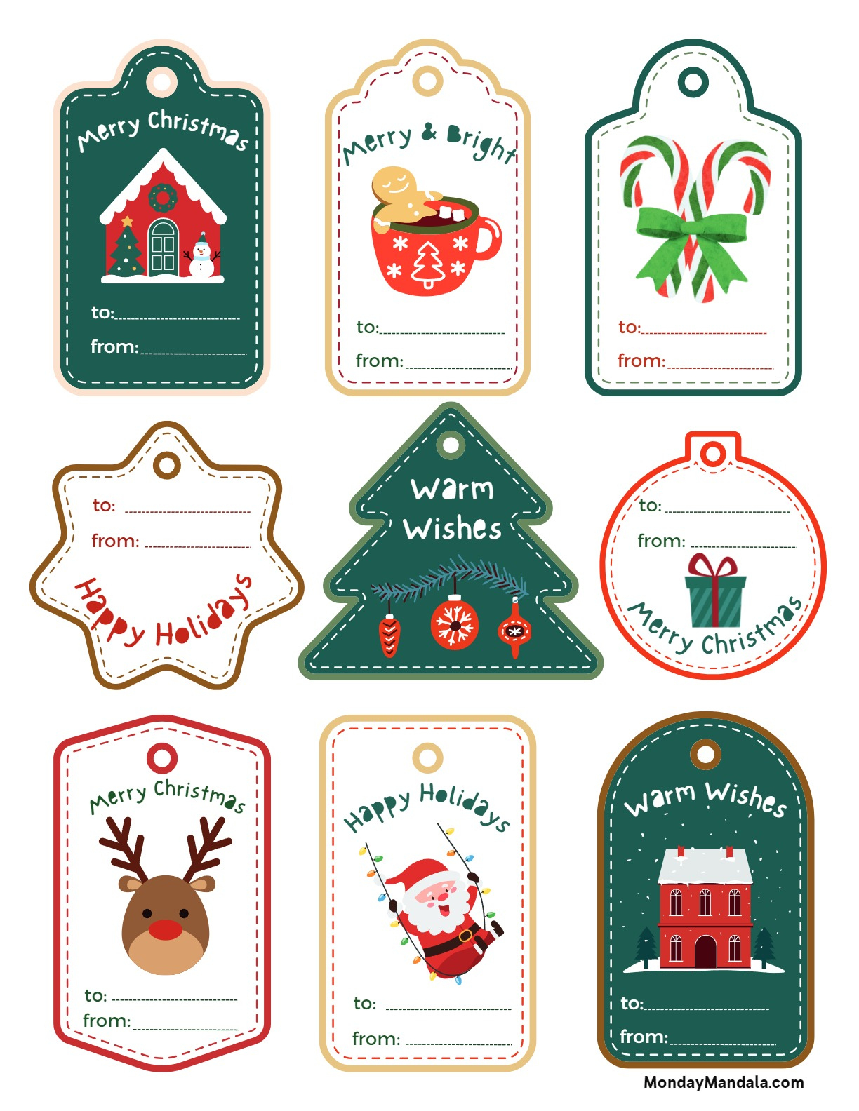25 Free Printable Christmas Gift Tags | Baking You Happier throughout Christmas Printable Tags