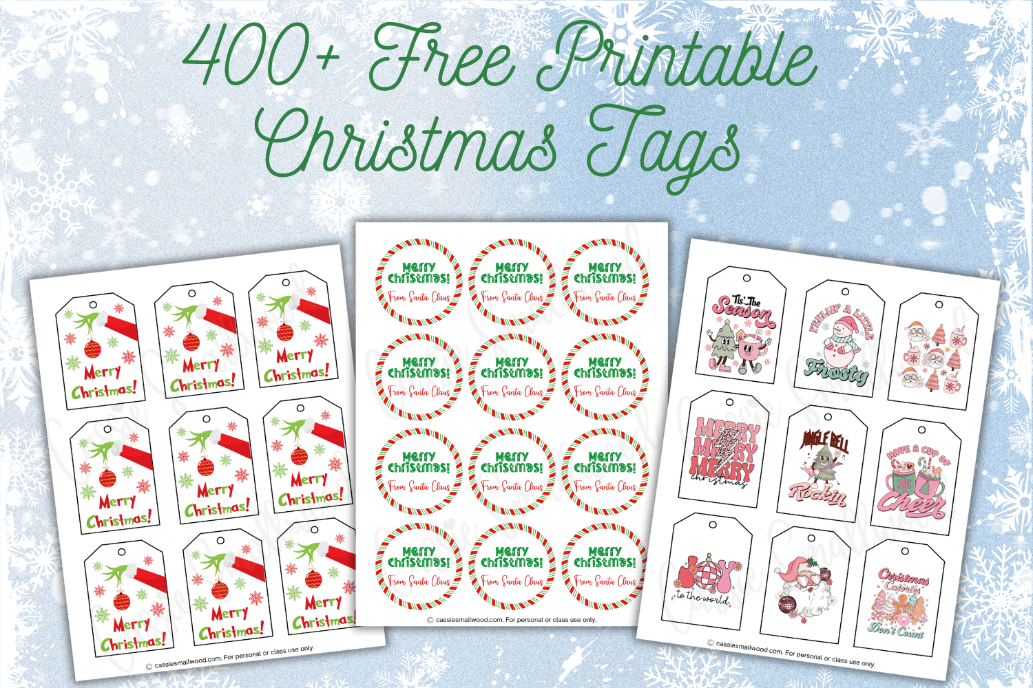 400+ Cutest Printable Christmas Tags (Free Pdf) - Cassie Smallwood intended for Free Printable Gift Tags