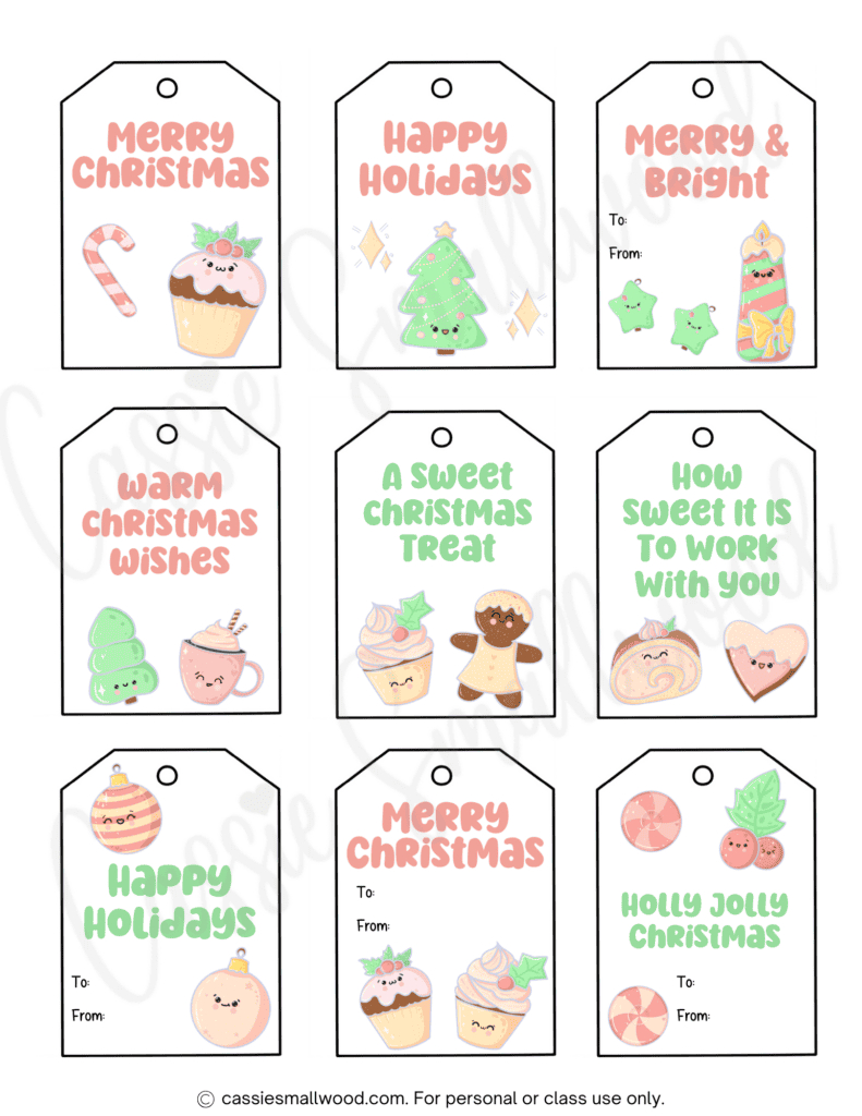 400+ Cutest Printable Christmas Tags (Free Pdf) - Cassie Smallwood throughout Christmas Tags Printable