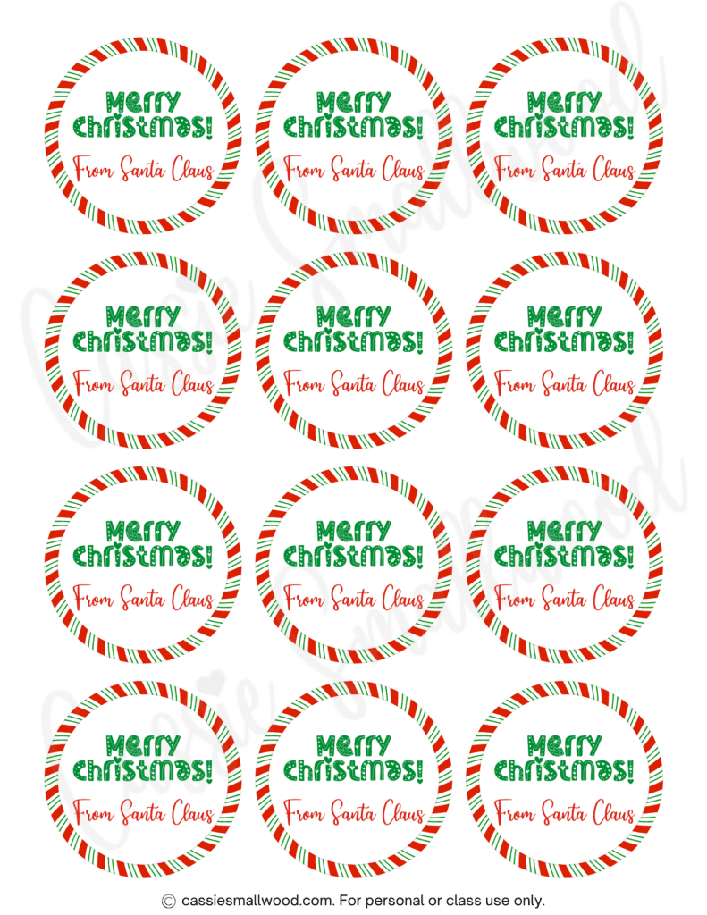 400+ Cutest Printable Christmas Tags (Free Pdf) - Cassie Smallwood with Free Printable Christmas Tags Editable Word