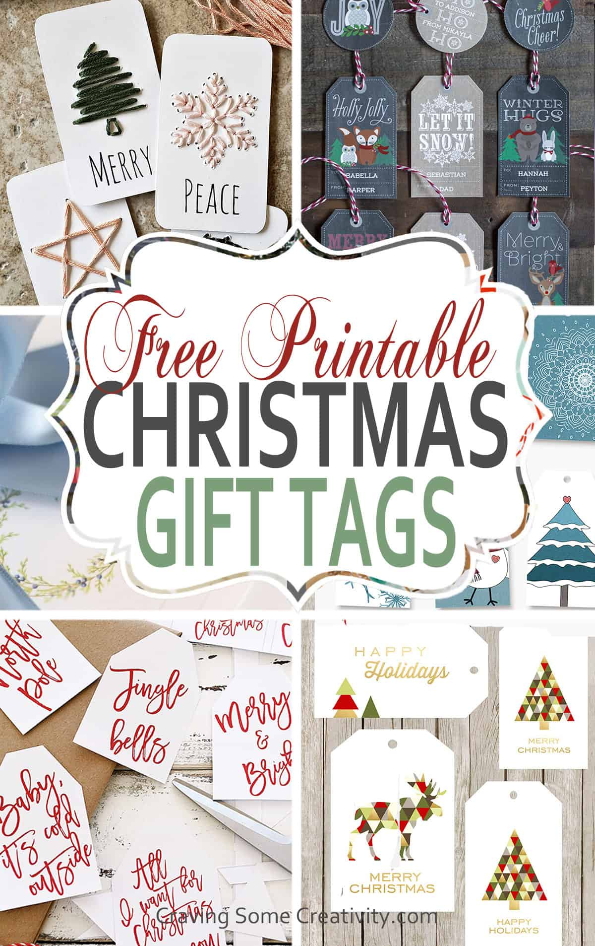 90+ Free Printable Rustic Christmas Tags For Gifts • Craving Some throughout Printable Christmas Tags Free